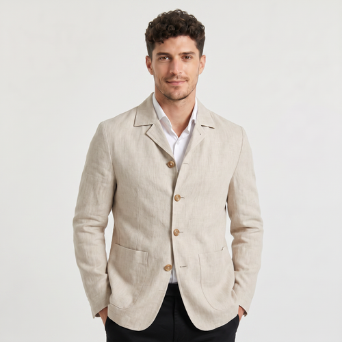 Men's Casual Linen Leisure Blazer Jacket