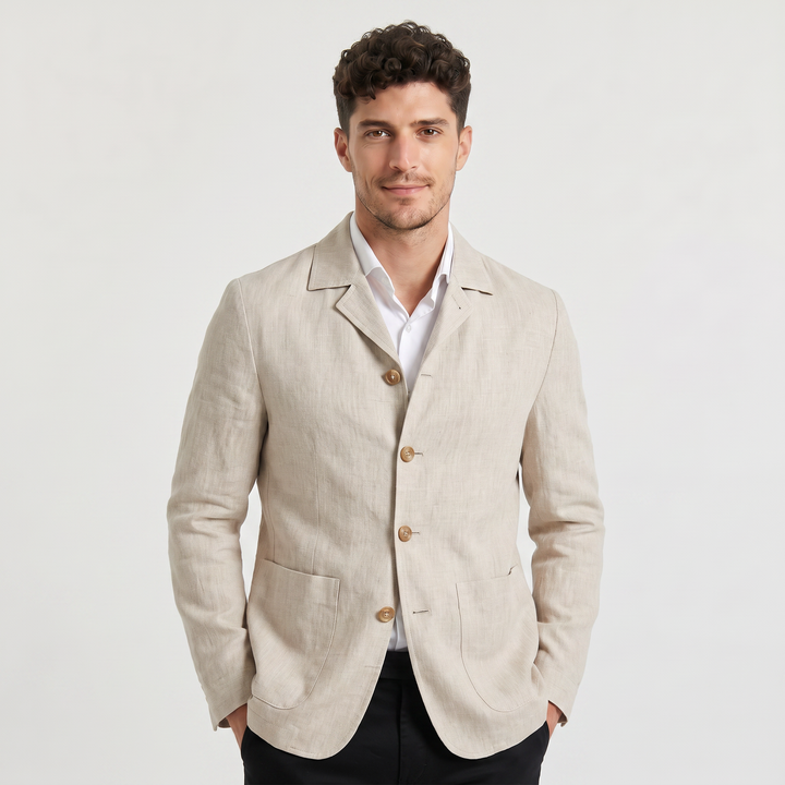 Men's Casual Linen Leisure Blazer Jacket