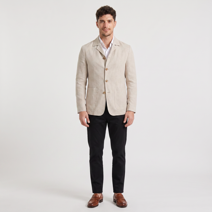 Men's Casual Linen Leisure Blazer Jacket