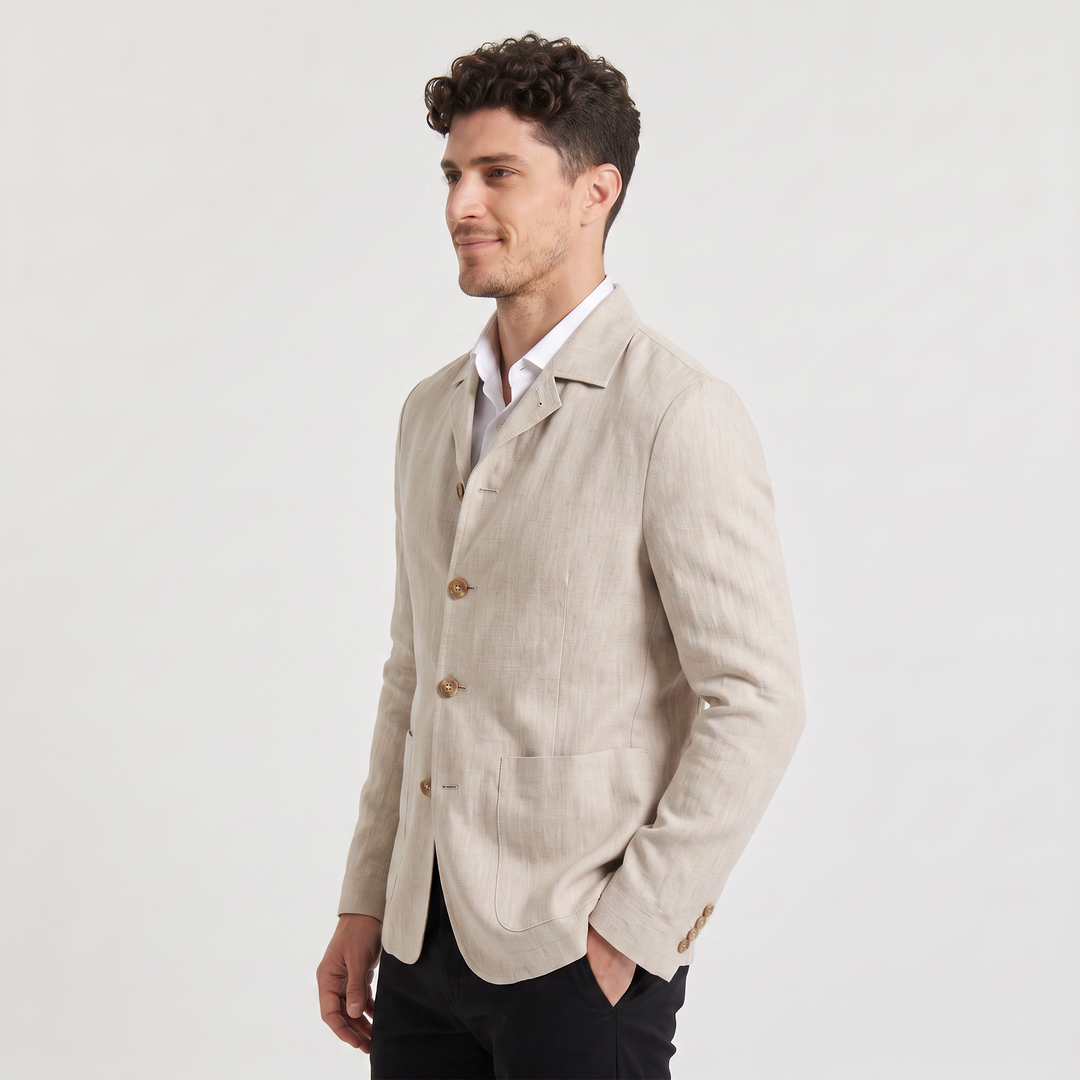 Men's Casual Linen Leisure Blazer Jacket
