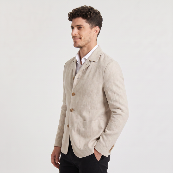 Men's Casual Linen Leisure Blazer Jacket