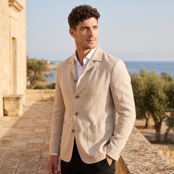 Men's Casual Linen Leisure Blazer Jacket