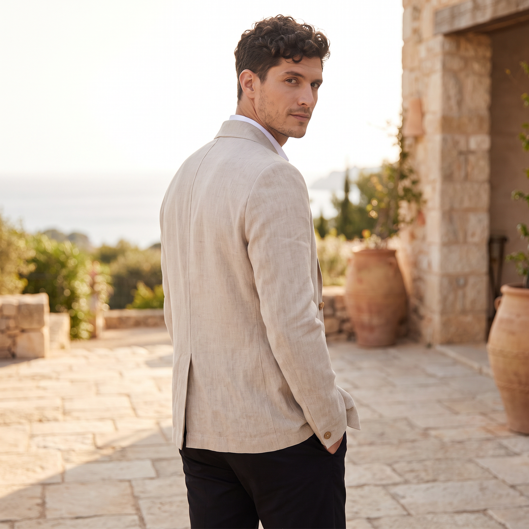 Men's Casual Linen Leisure Blazer Jacket