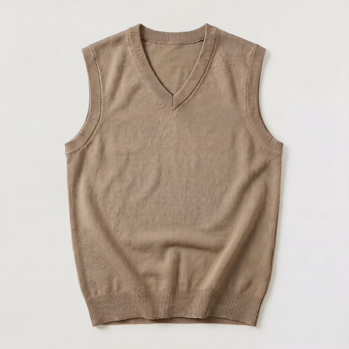 Men's Classic Knitted V-Neck Sleeveless Jumper Vest