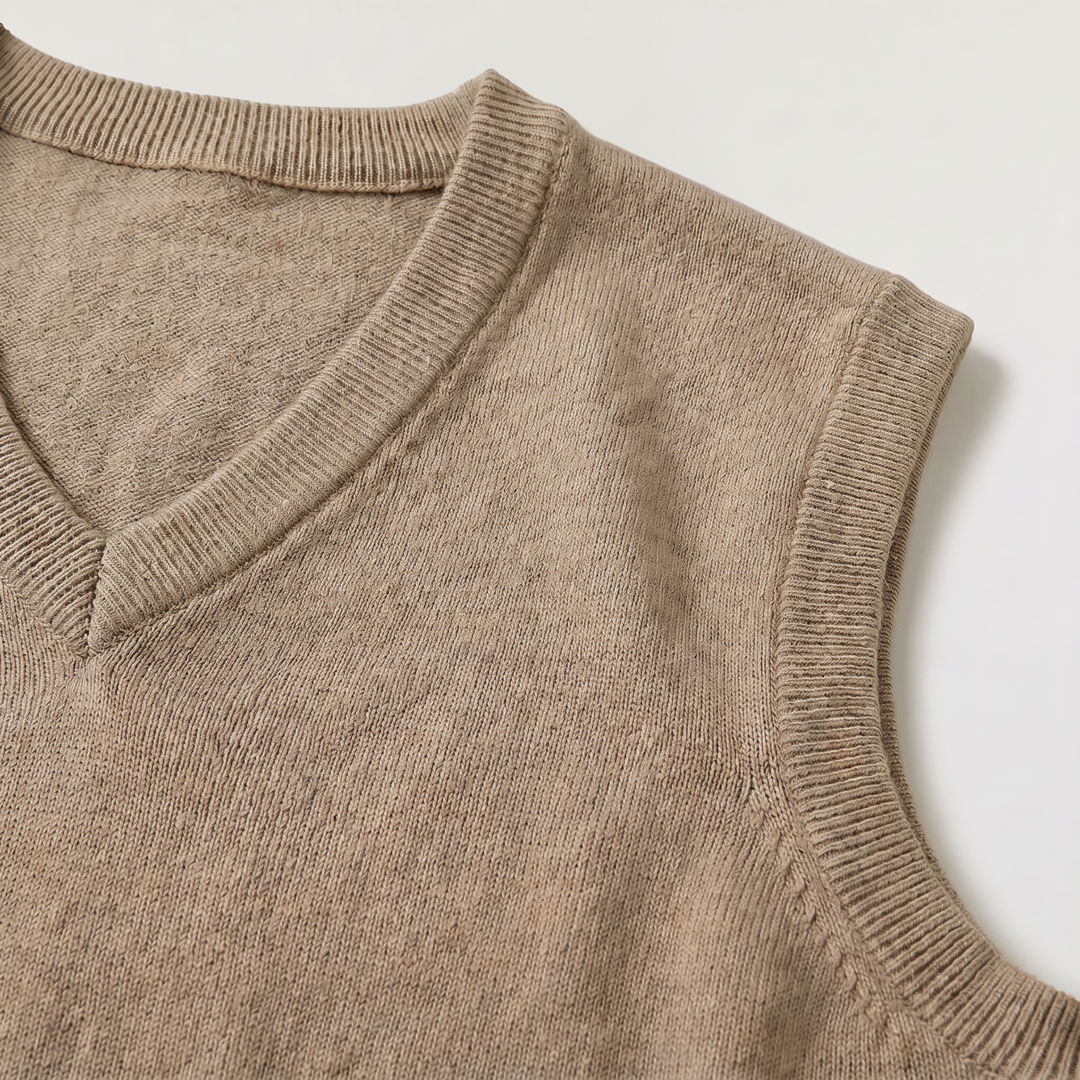 Men's Classic Knitted V-Neck Sleeveless Jumper Vest