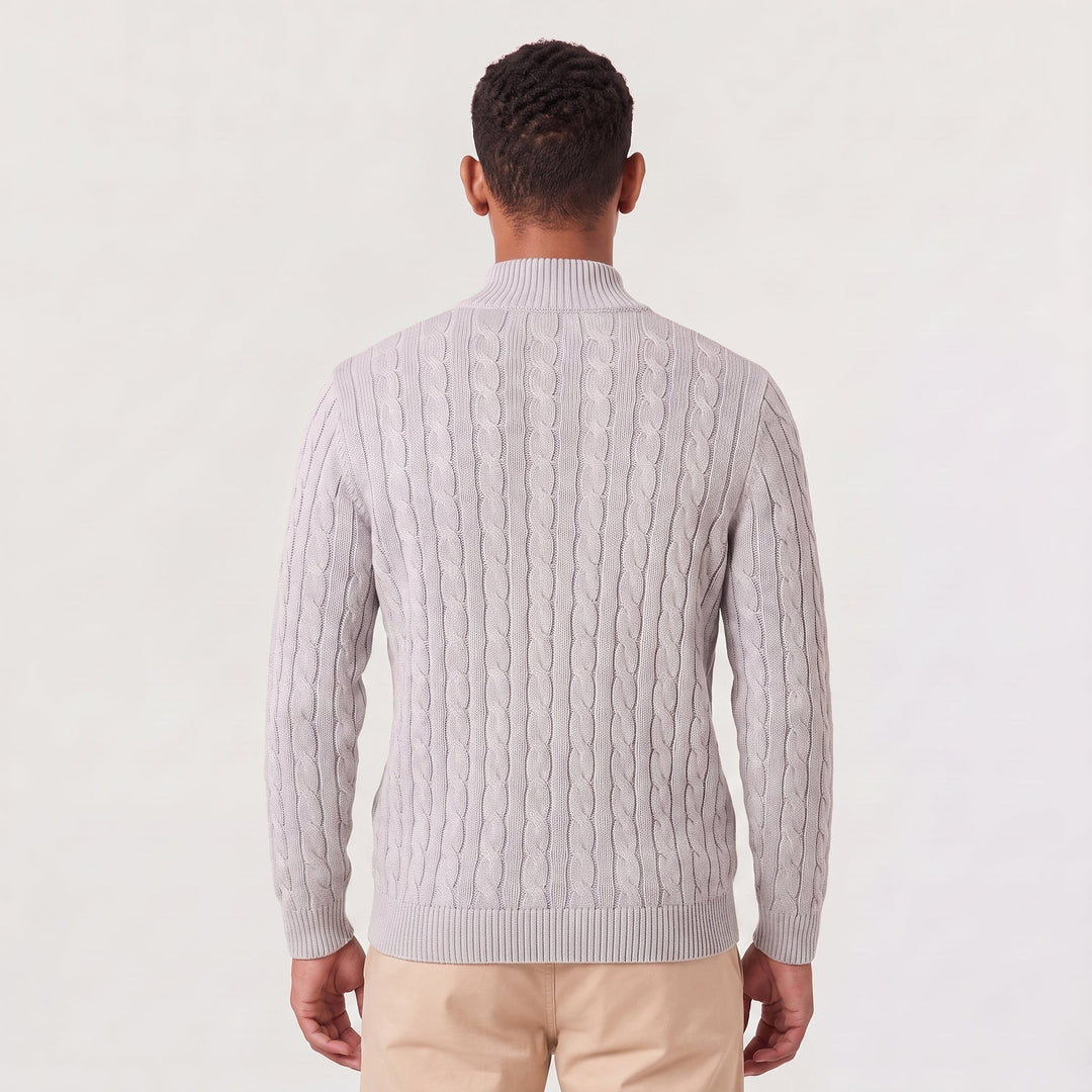 Men's Casual Knitted Half Zip Jumper