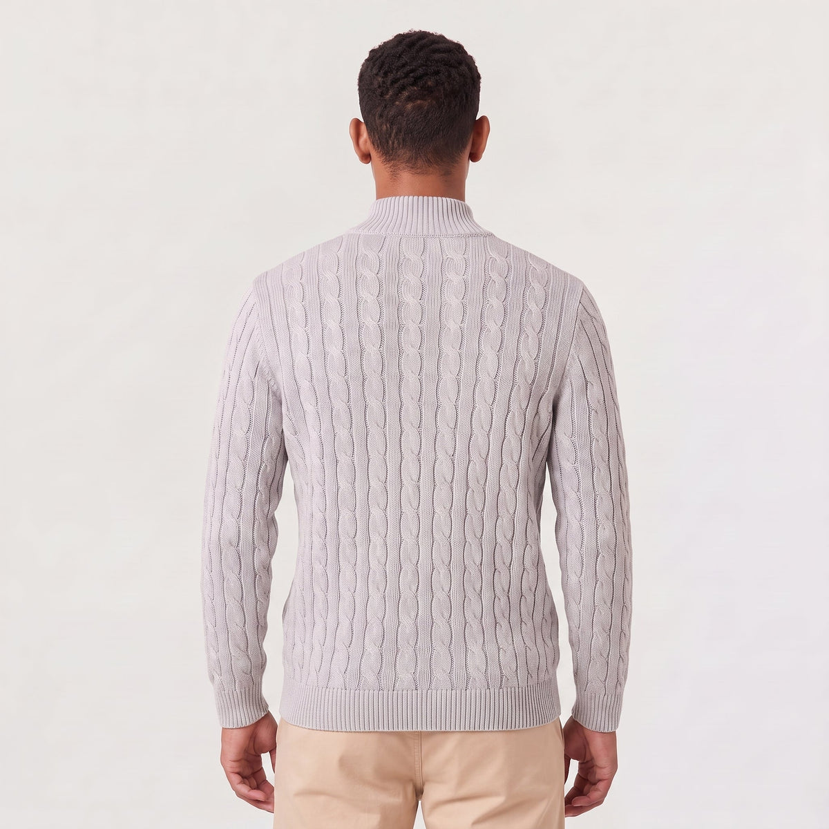 Men's Casual Knitted Half Zip Jumper