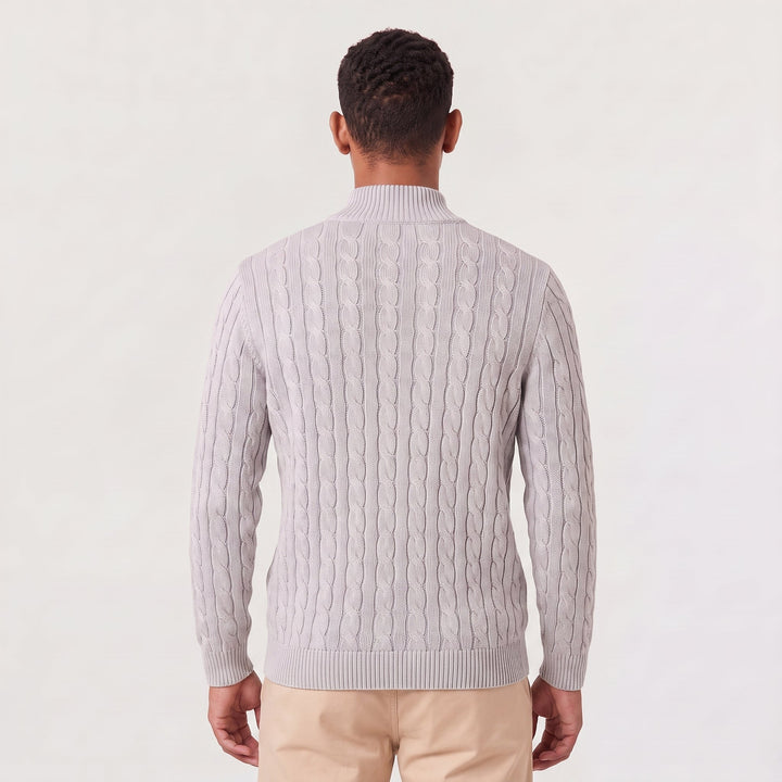 Men's Casual Knitted Half Zip Jumper