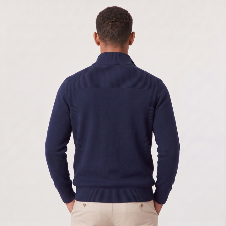 Men's Classic Cotton Blend Quarter-Zip Jumper