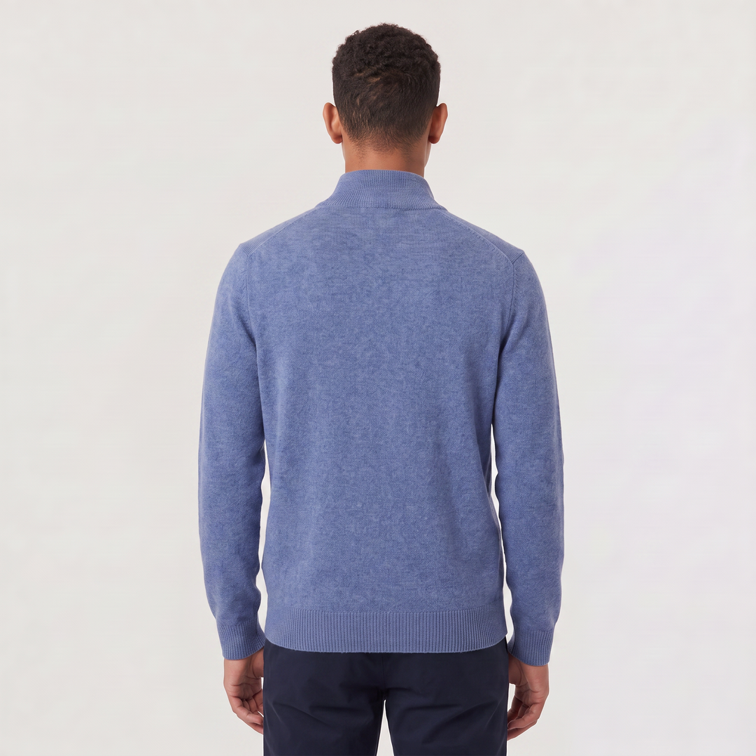 Men's Classic Wool Blend Half-Zip Jumper