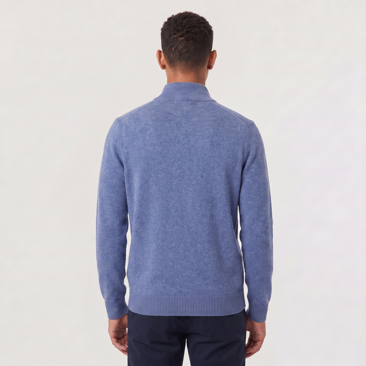 Men's Classic Wool Blend Half-Zip Jumper