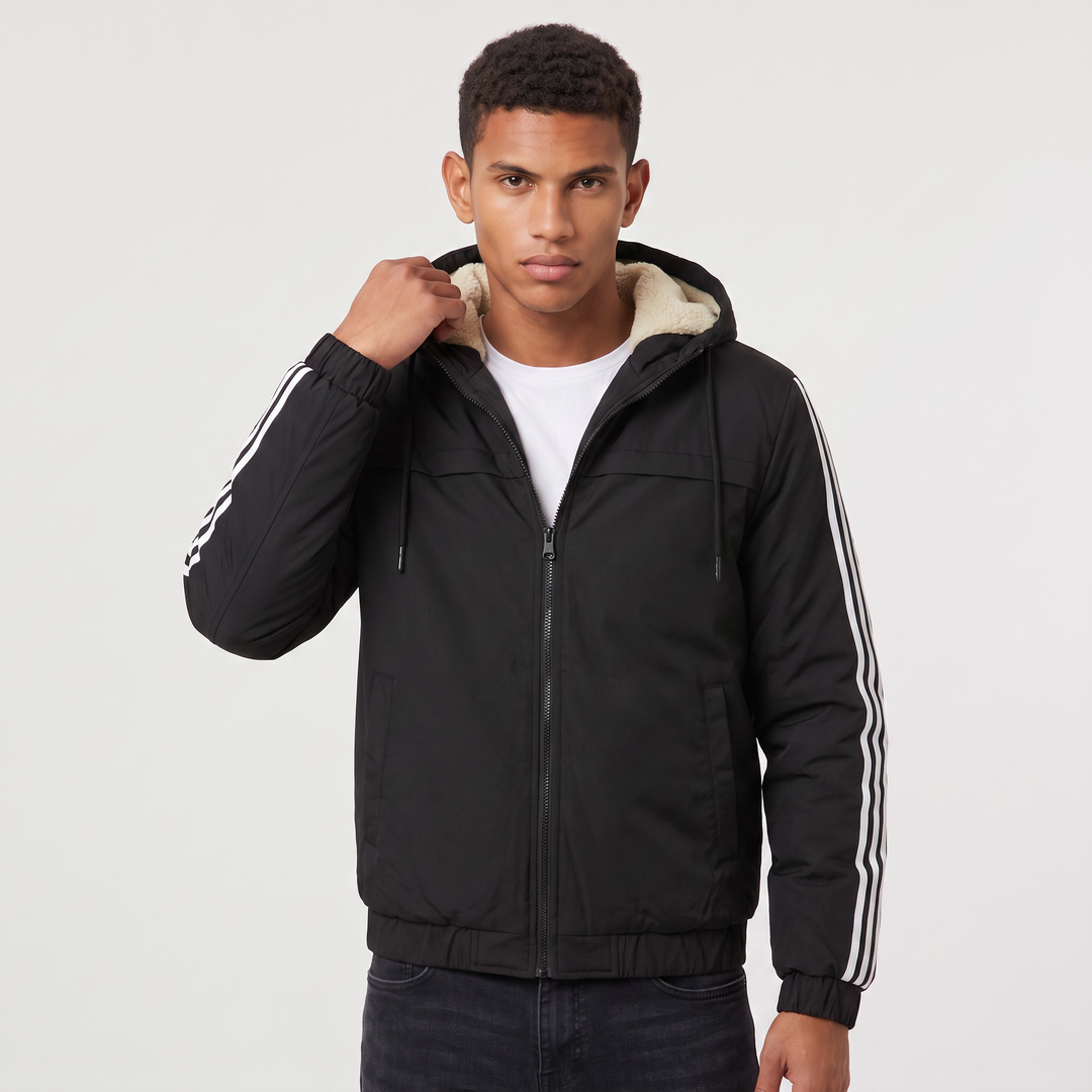 Men's Casual Hooded Padded Bomber Jacket