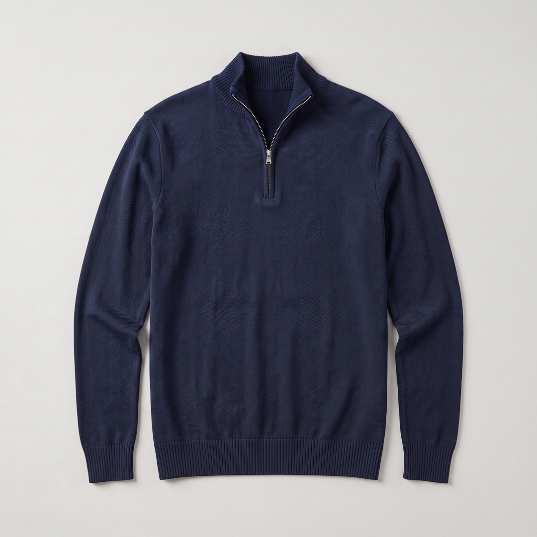 Men's Classic Cotton Blend Quarter-Zip Jumper