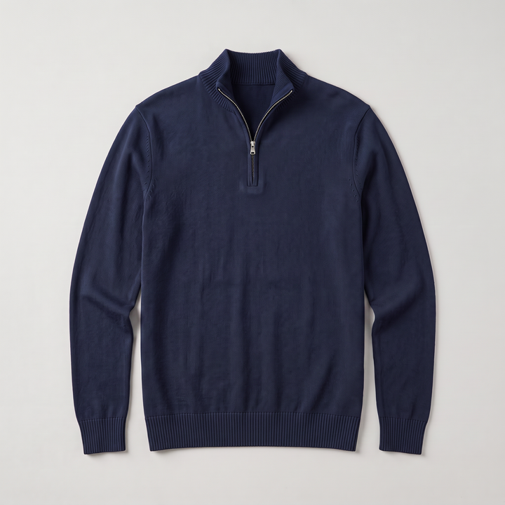 Men's Classic Cotton Blend Quarter-Zip Jumper